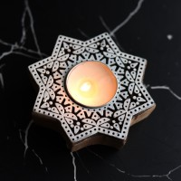 Sitara Wooden T- Light Holder with 6 Soy Wax ..